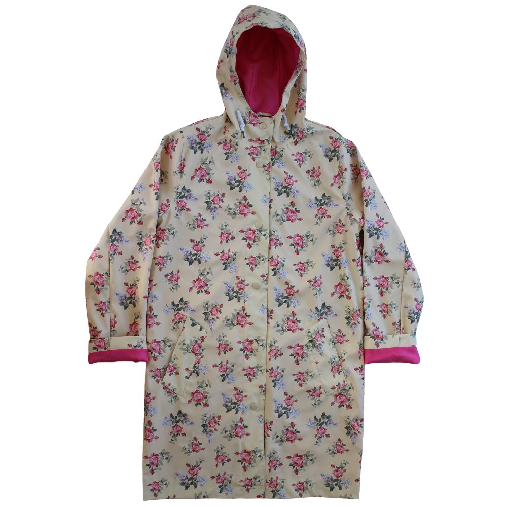 Powell Craft Ladies Rose Floral Raincoat | Audrey Mansell