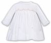 Sarah Louise Winter Dress Full Smocked Top With Rose Embroidery 013026