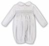 Sarah Louise Winter Boys Grey Check Smocked Bubble 013070