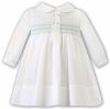 Sarah Louise Winter Ivory And Mint Dress With Collar 012481