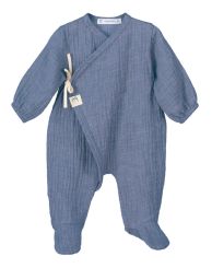 Calamaro Baby Munich Footed Romper Blue 33023