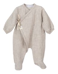 Calamaro Baby Munich Footed Romper Stone 33023