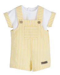 Calamaro Baby Frisa Dungaree Set Lemon 11110