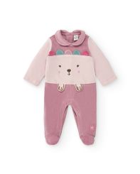 Tuc Tuc Hedgehog Forest Velvet Romper Pink 8898