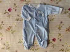 Sardon Spanish Velour Pale Blue Balloon Babygrower 024BB-815