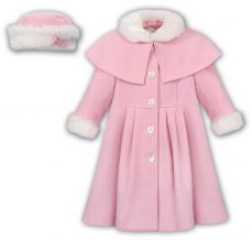 Sarah Louise Heritage Collection Winter Coat Pink C9500