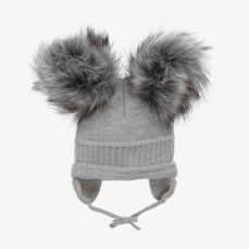 Sätila Double Big Pom-pom Hat Tindra Light Grey