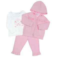 Amore By Kris X Kids Winter Girls Top Trouser And Jacket Set Hedgehog 7031