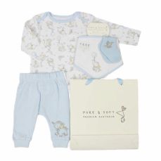 Pure & Soft Four Piece Gift Set Blue Elephant GFT/E13331