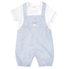 Amore By Kris X Kids Boys Summer All Aboard Dungaree Set 8035