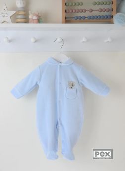 Pex Boys Patch Sleepsuit Blue