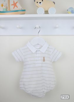 Pex Boys Summer Cottontail Romper Beige