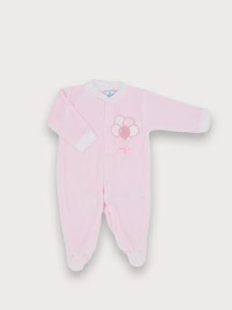 Sardon Spanish Velour Pink Balloon Babygrower 024BB-815