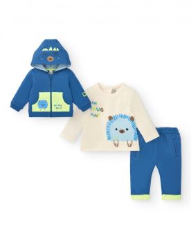 Tuc Tuc Hedgehog Forest Plush Tracksuit With Top Blue 8848