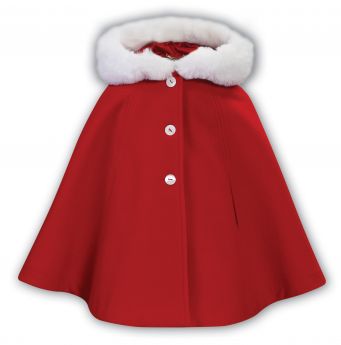 Sarah Louise Winter Cape Red 013169