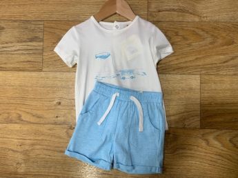 Ettie & H Jago T-shirt Ivory Blimps Set