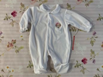 Pex Girls Goldie Sleepsuit White