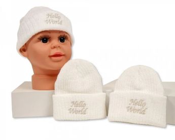 Nursery Time Hello World Knitted Hat