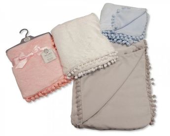 Snuggle Baby Wrap With Pom Pom Edge