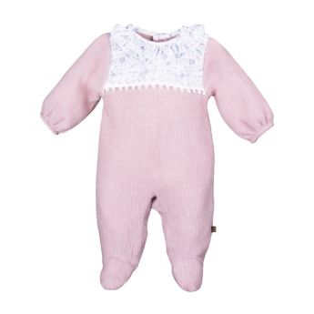 Calamaro Baby Navia Footed Romper Nude 33036