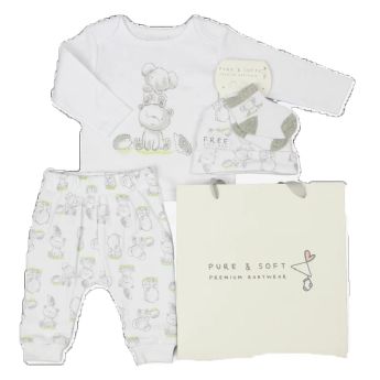 Pure & Soft Four Piece Gift Set Grey Sketchy GFT/E13340