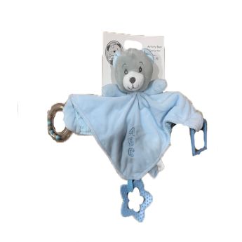 Snuggle Baby Rattle Comforter Blue