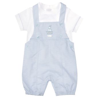 Amore By Kris X Kids Boys Summer All Aboard Dungaree Set 8035