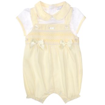 Amore By Kris X Kids Girls Summer Lemon Drop Dungaree Set 8045