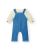 Tuc Tuc Hedgehog Forest Velvet Dungaree And Poplin Shirt Blue 8841