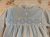 Pex Smocked Velour Sleepsuit Pale Blue