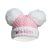 Soft Touch Pink I Love Mummy/ Daddy Chevron Pom Pom Hat