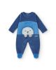 Tuc Tuc Hedgehog Forest Velour Romper Blue 8844