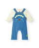 Tuc Tuc Hedgehog Forest Velvet Dungaree And Poplin Shirt Blue 8841