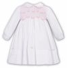 Sarah Louise Winter Dress White With Collar And Smocking 013022